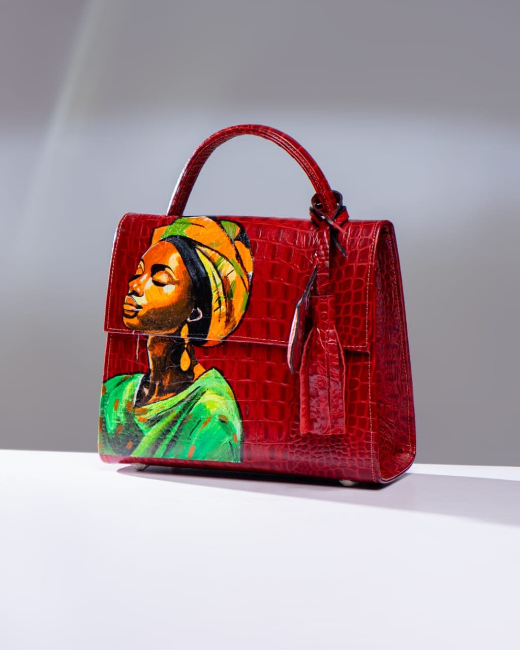 Red Elegant Midi Bag