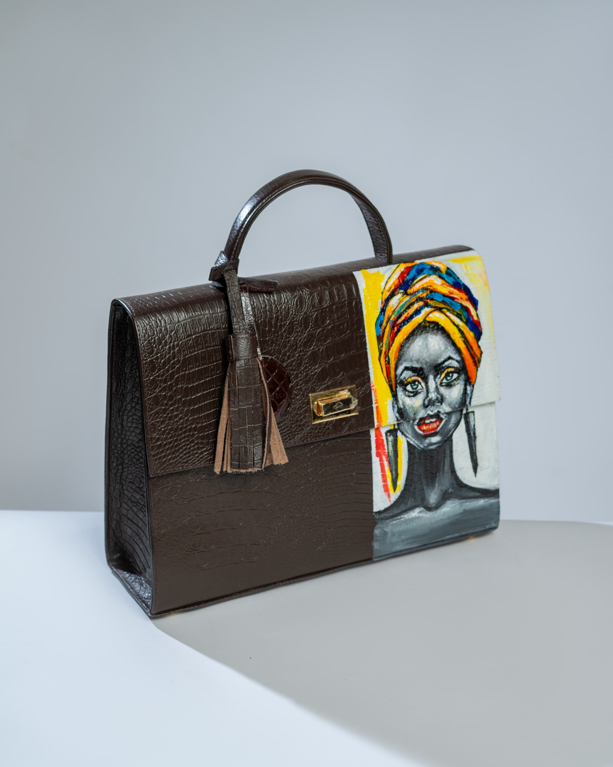 Brown elegant midi bag- Strong Babe Inspired.