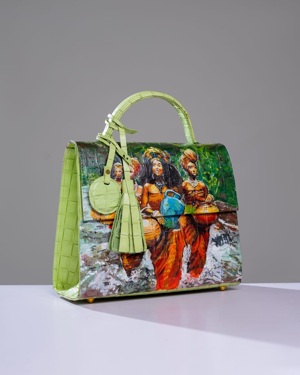 Lime-Green Elegant Midi Bag