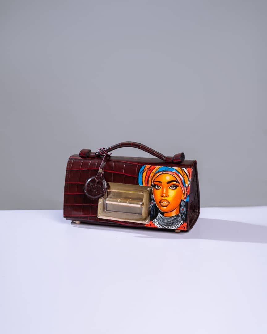 Burgundy Beibei with Exaggerated Catch, Owambe Lady Inspired