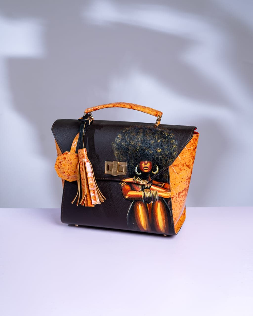 Black & Brown Seesar Bag Afro Queen Inspired