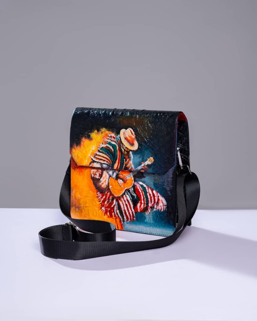 Black Cross Body Bag Guitar Boy Inspired