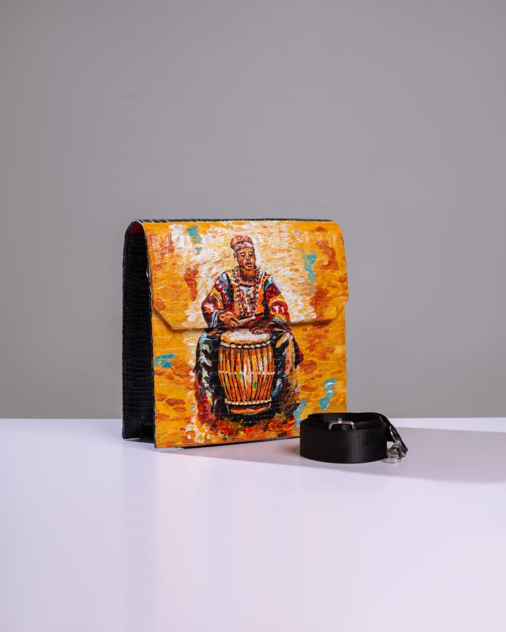 Black Cross Body Bag Drummer Boy Inspired