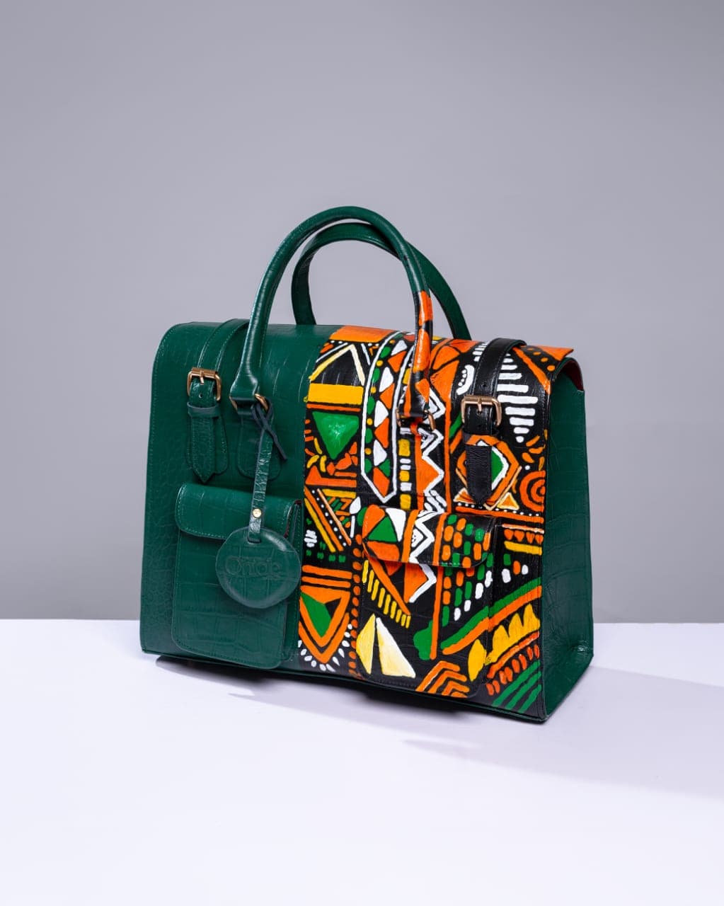 Green Multipurpose Bag Kente Inspired