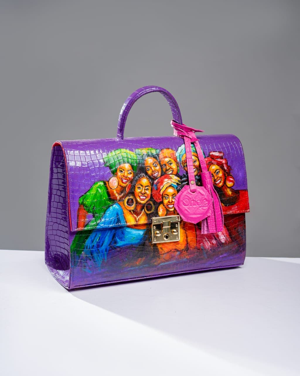 Royal Purple Mimi Fashion Laptop Bag with Ladies group inspired Art