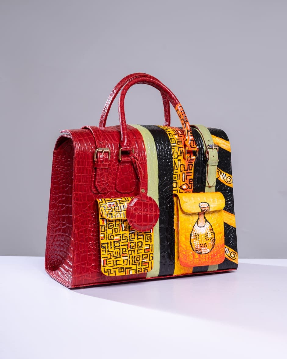 Red Multipurpose Bag - Gourd designed