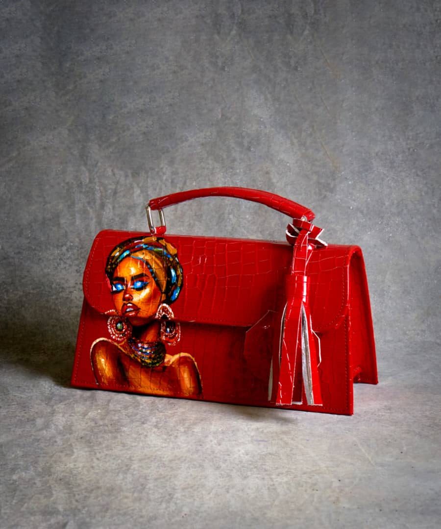 Glossy Red Tatai Bag Obeibei Inspired