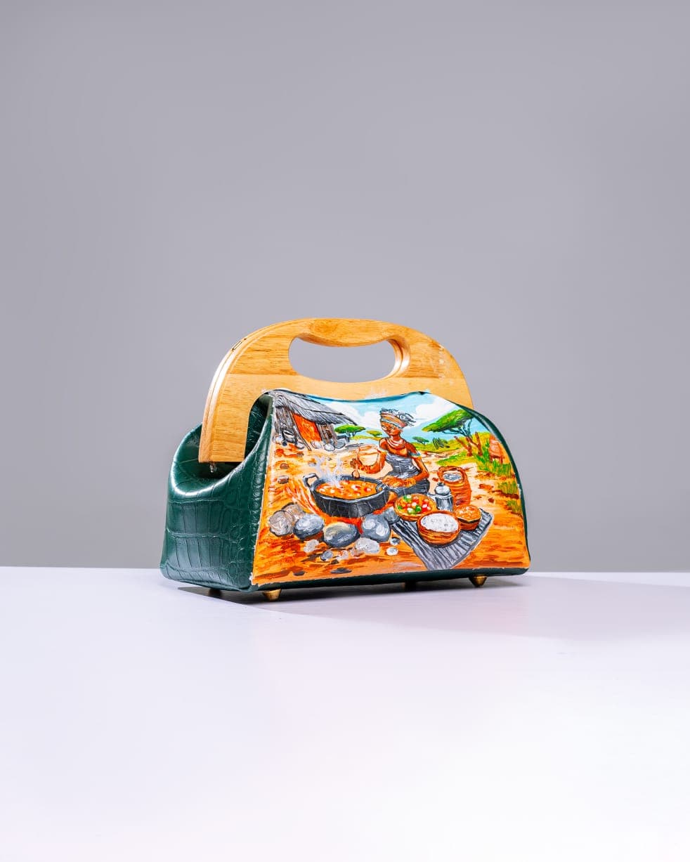 Green Ukeke Clutch Fry Akara Inspired