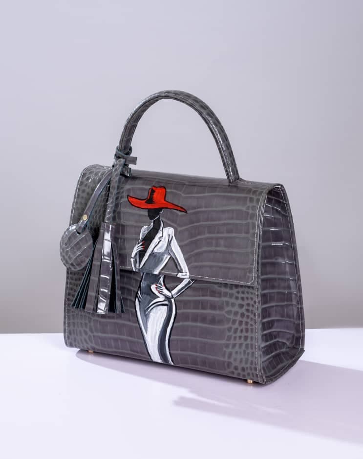 Grey Elegant Midi Bag Mystery Lady Inspired