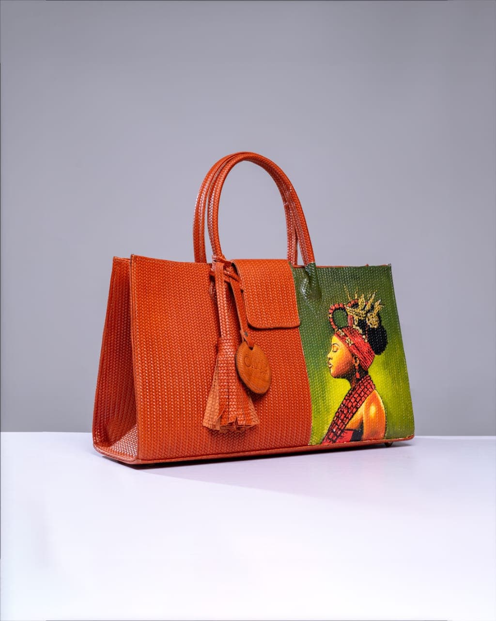 Burnt Orange Maxi Bag, Edo Bride Inspired