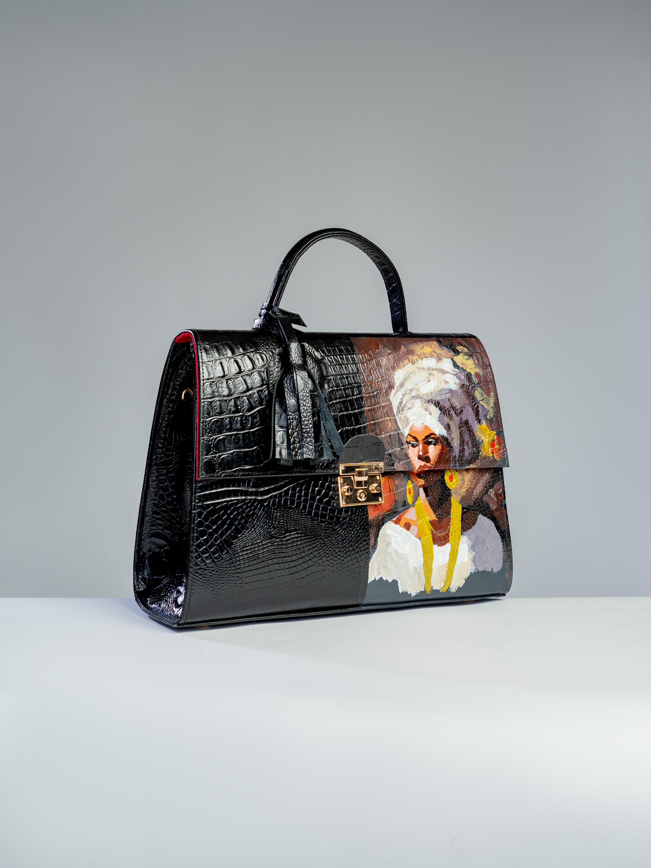 Ohiole Elegant Black Fashion Midi bag