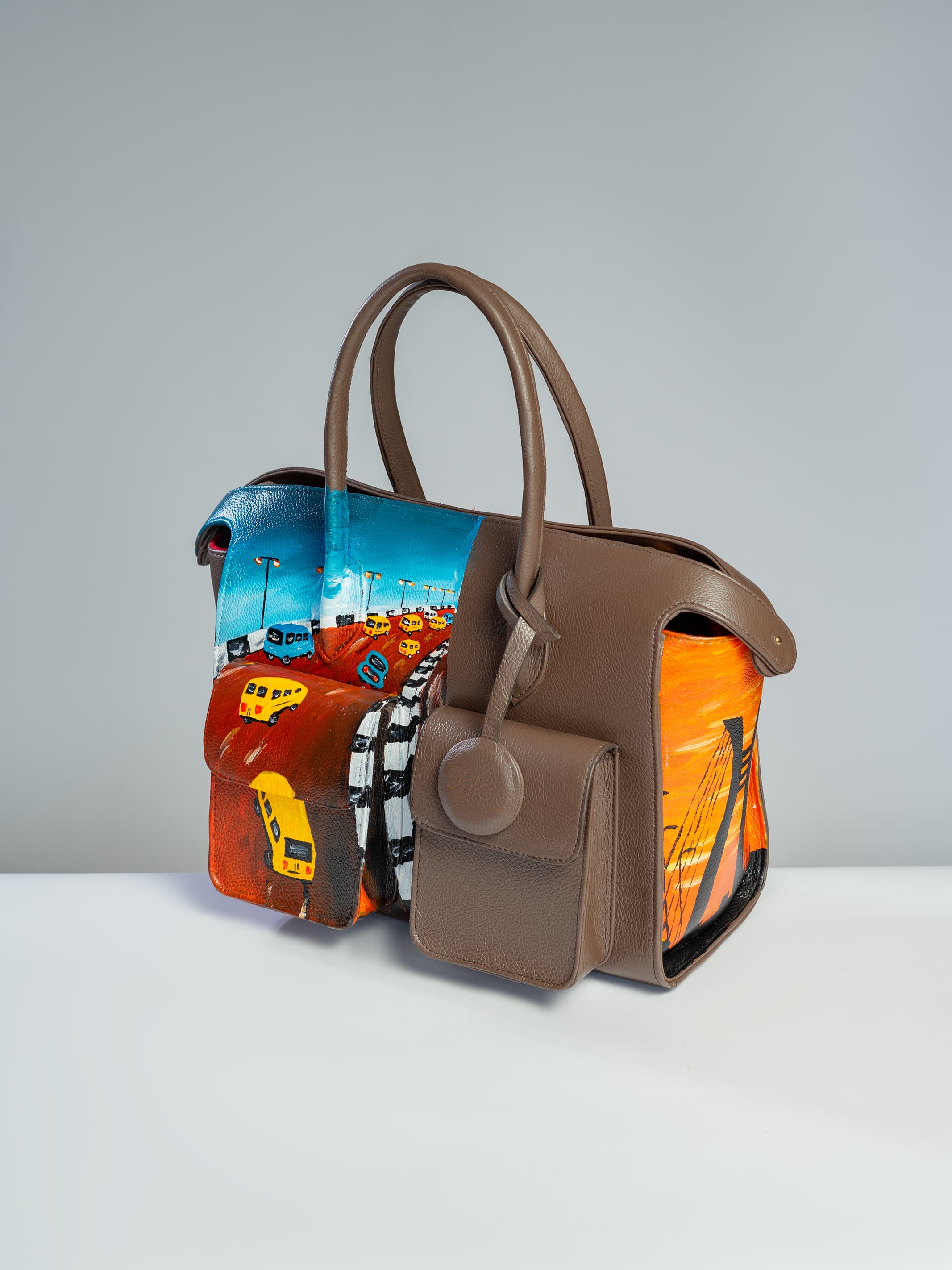 Ohiole Lagos Inspired Leather Multipurpose Bag.