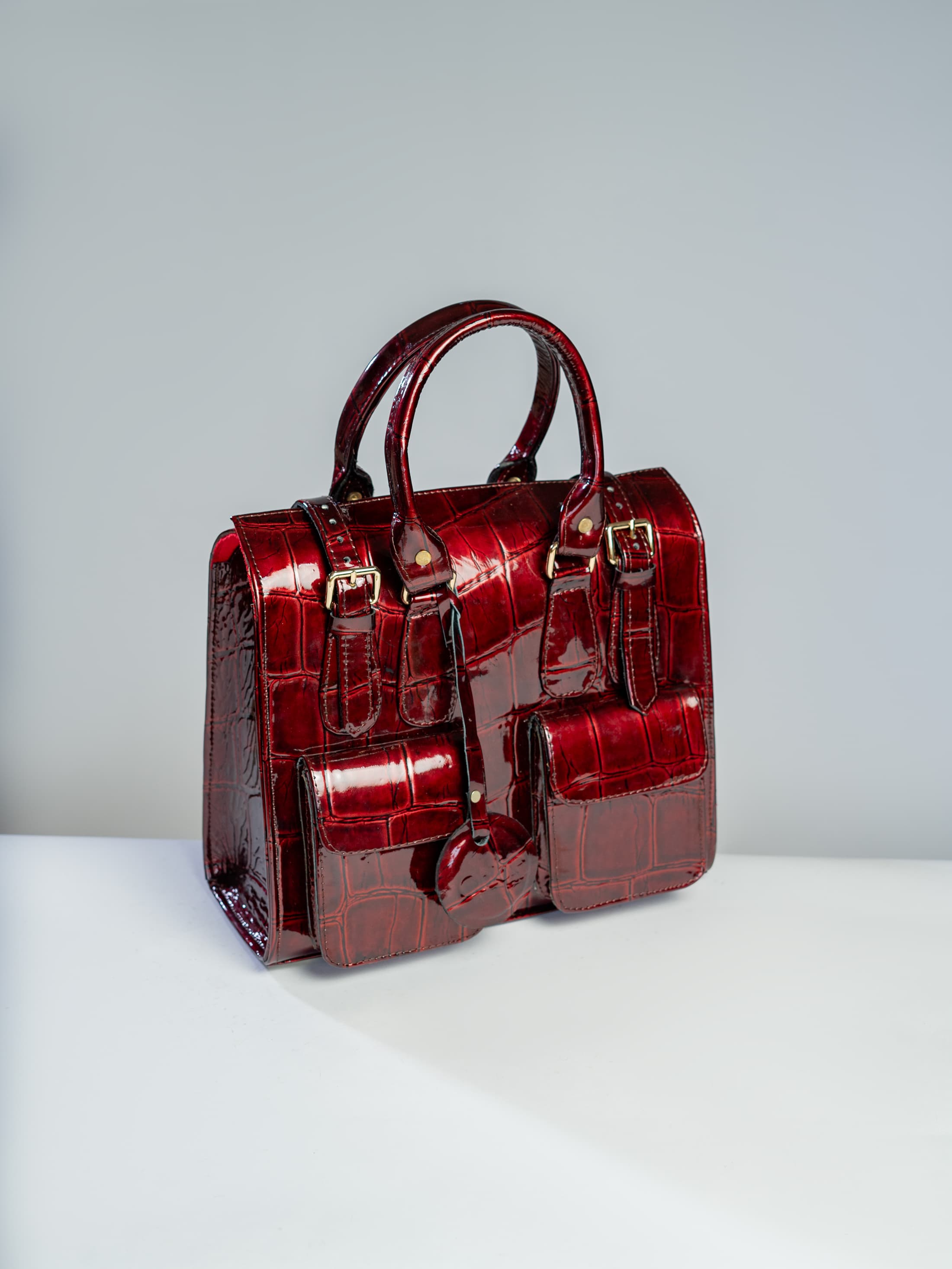 Ohiole Glossy Red Multi-purpose Bag (Midi)