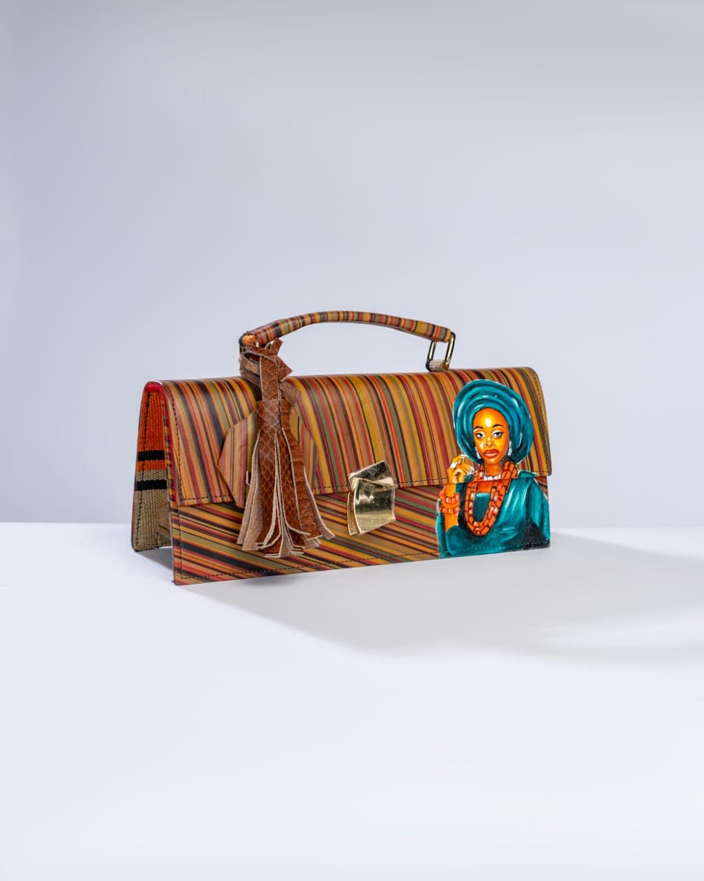 Ohiole Elegant Brown hand-held Bag with Ashoke